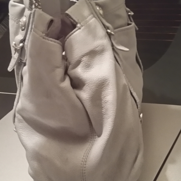 Coach gray Leather Satchel with Silver Hardware - Picture 14 of 16